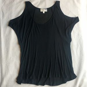 Elizabeth & James Semi Sheer Cold Shoulder Tunic L